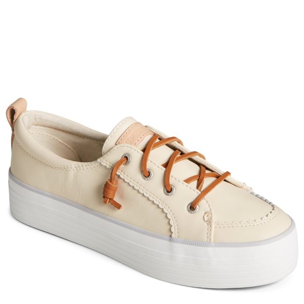 Women s Crest Vibe Platform Sneaker Bone (STS89602) Hot on Sale