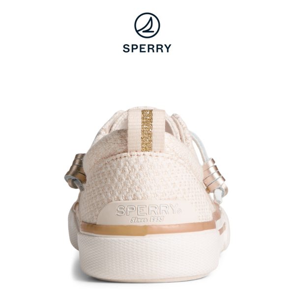 Women s SeaCycled™  Pier Wave Basket Weave Shimmer Sneaker Cream (STS88795) Online Sale