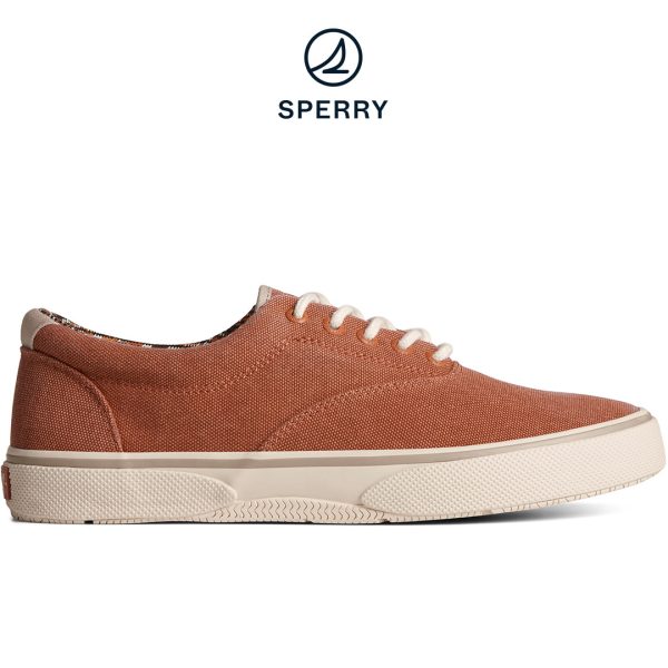 Men s SeaCycled™ Halyard CVO Washed Canvas Sneaker Copper (STS25392) Online Sale