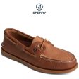 Men s Authentic Original™ Tumbled Boat Shoe Brown (STS25292) Online Hot Sale