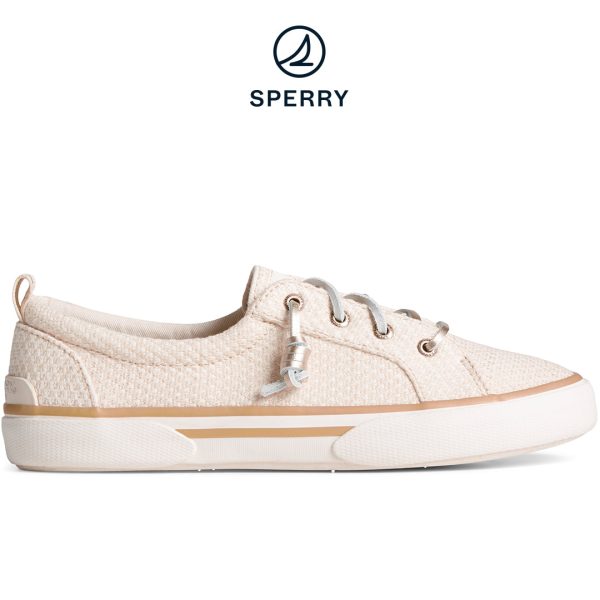 Women s SeaCycled™  Pier Wave Basket Weave Shimmer Sneaker Cream (STS88795) Online Sale