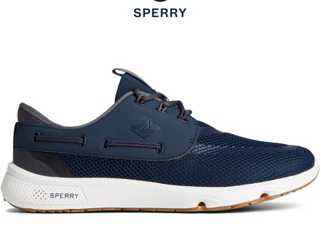 Men s 7 Seas 3-Eye Sneaker Navy (STS24363) Fashion