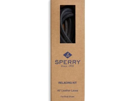 เชือกผูกรองเท้า Unisex Sperry Black Leather Lace & Needle Kit Online Sale