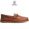 Men s Authentic Original™ Tumbled Boat Shoe Brown (STS25292) Online Hot Sale