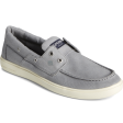 Men s Outer Banks 2-Eye Canvas Boat Shoe - Grey (STS23865) Cheap