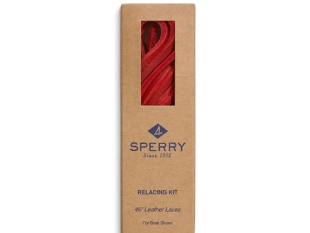 เชือกผูกรองเท้า Unisex Sperry Scarlet Red Leather Laces Online Sale