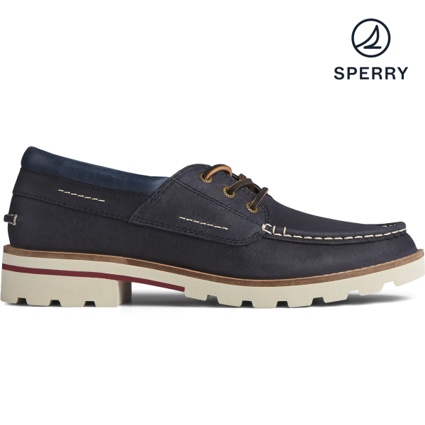 Women s Authentic Original Lug Moc Toe Galway Leather Dress Blues Boat Shoe (STS85607) Supply