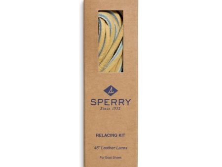 เชือกผูกรองเท้า Unisex Sperry Tan Leather Lace & Needle Kit For Cheap