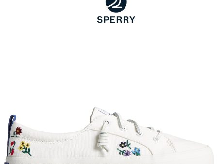 Women s Crest Vibe Floral Sneaker White (STS89179) Hot on Sale