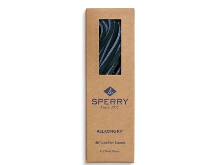 เชือกผูกรองเท้า Unisex Sperry Navy Blue Leather Laces For Cheap