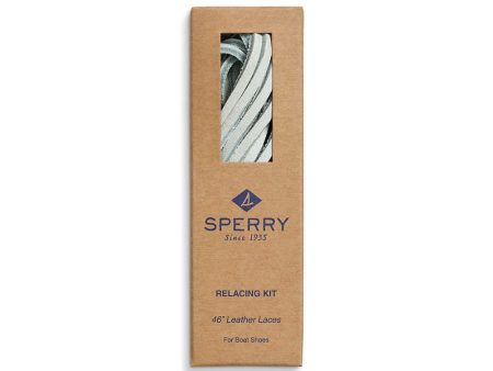 เชือกผูกรองเท้า Unisex Sperry White Leather Lace & Needle Kit Discount