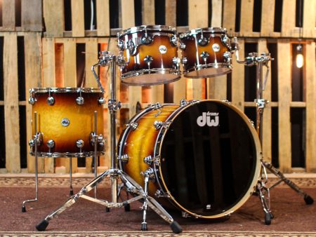 DW Collector s Maple SSC Tobacco Burst over Birdseye Drum Set - 22,10,12,16 - SO#1367278 Fashion