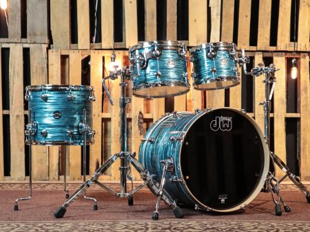 DW Performance Turquoise Oyster Fusion Drum Set - 16x20, 8x10, 9x12, 12x14 Hot on Sale