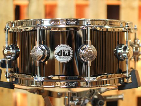 DW 5.5x14 Collector s Polished Black Nickel over Brass Snare Drum - DRVB5514SVC Cheap