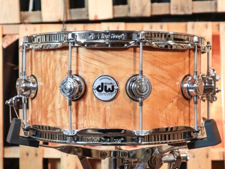 DW 6.5x14 Collector s Maple Natural Lacquer over Olive Ash Burl Snare Drum - SO#1101163 Fashion