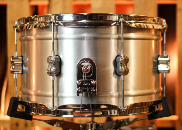 PDP 8x14 Concept Dual-beaded Brushed Aluminum Snare Drum - PDSN0814NBAC on Sale