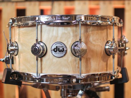 DW 6.5x14 Collector s Birch VLT Natural Satin Oil True Sonic Snare Drum - SO#1312354 Online now