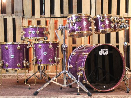 DW Collector s Purpleheart Purple Glass Drum Set - 22,8,10,12,14,16,14sn - SO#1354919 Online Sale