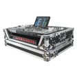 ProX XS-PRIME4W ATA-300 Style Flight Case - For Denon PRIME 4 DJ Controller - With 1U Rack Space & Wheels - Silver on Black Fashion