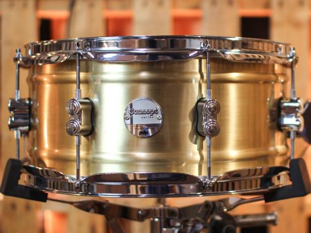 PDP 6.5x14 Concept Dual-beaded Brushed Brass Snare Drum - PDSN6514NBBC Online Sale