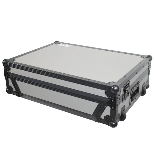 ProX XS-PRIME4WGB ATA-300 Style Flight Case - For Denon PRIME 4 DJ Controller - With 1U Rack Space & Wheels - Black Gray For Sale