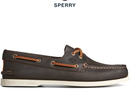 Men s Authentic Original™ Leather Boat Shoe Brown (STS25509) For Discount