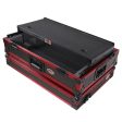 ProX XS-RANEONEWLTFRLED ATA Flight Style Road Case - For RANE ONE DJ Controller - With Sliding Laptop Shelf, Wheels, & LED Kit - Limited Edition Red Cheap