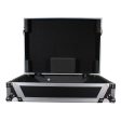 ProX XS-PRIME4W ATA-300 Style Flight Case - For Denon PRIME 4 DJ Controller - With 1U Rack Space & Wheels - Silver on Black Fashion