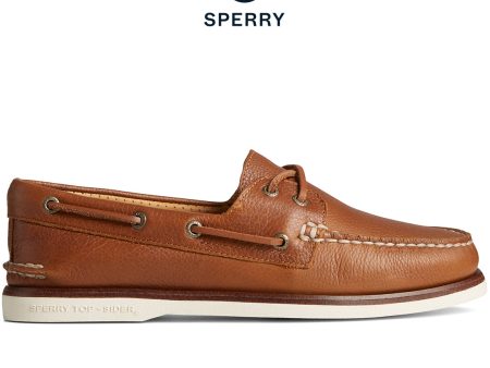 Men s Gold Cup™ Authentic Original™ 2-Eye Tumbled Leather Boat Shoe Tan (STS25504) Online now