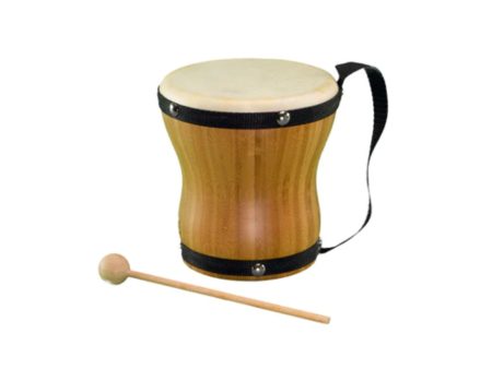 Rhythm Band Bamboo Natural Bongo with Carrying Strap For Cheap