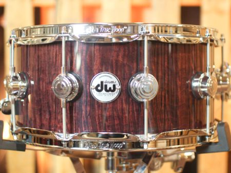 DW 6.5x14 Collectors Maple Deep Purple Stain Super Curly Snare Drum - SO#1258759 Online Sale