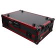 ProX XS-RANEONEWLTFRLED ATA Flight Style Road Case - For RANE ONE DJ Controller - With Sliding Laptop Shelf, Wheels, & LED Kit - Limited Edition Red Cheap