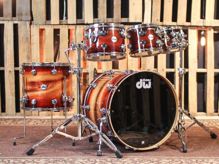 DW Collector s Cherry Spruce Red Burst over Horizontal Padauk Drum Set - 22,8,10,12,16 - SO#1343760 Supply