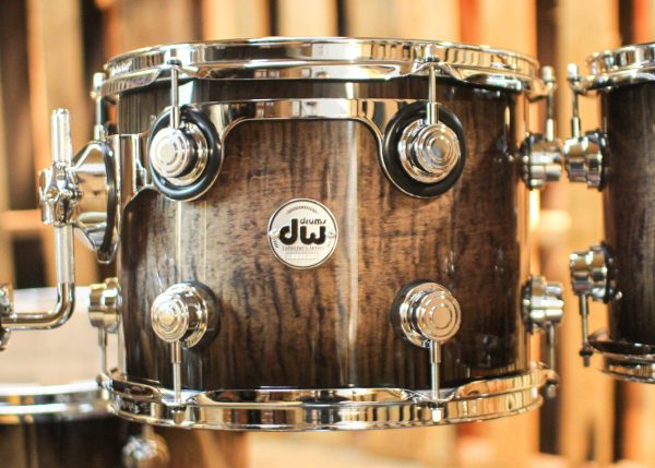 DW Collector s 333 Candy Black Burst Knockdown over Curly Maple Drum Set - 22,10,12,16 - SO#1313021 For Cheap