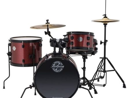 Ludwig Questlove The Pocket Kit 4-Piece Drum Kit for Young Musicians, Red Wine Finish Online