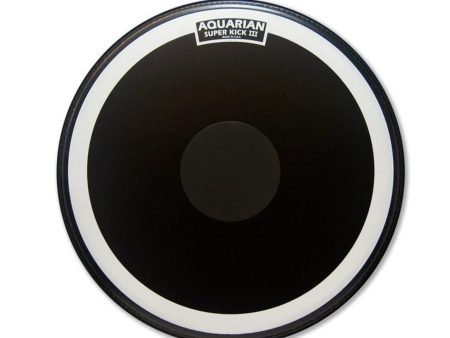 Aquarian Superkick III Drumhead - Black - 10m Online Hot Sale