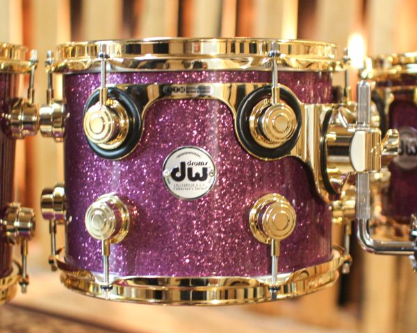 DW Collector s Purpleheart Purple Glass Drum Set - 22,8,10,12,14,16,14sn - SO#1354919 Online Sale