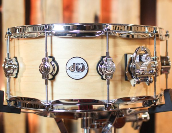 DW 6x14 Design Maple Satin Natural Snare Drum - DDLM0614SSNS For Discount