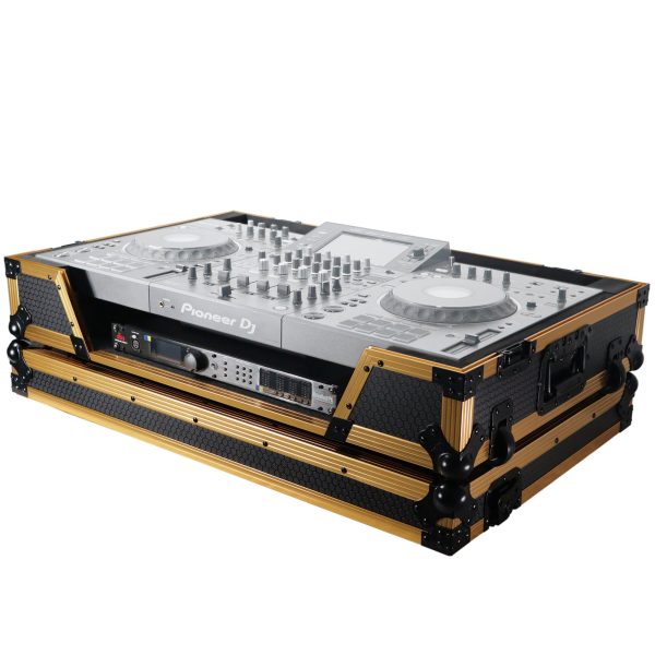 ProX XS-XDJXZWFGLD ATA Flight Case - For Pioneer XDJ-XZ DJ Controller - With 1U Rack Space & Wheels - Gold Black Online Hot Sale