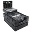 ProX XS-M11LTBL ATA-300 Style Flight Road Case - Fits Pioneer DJM S11   Rane 70   72 MK2 - With Laptop Shelf - Black on Black Sale