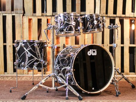 DW Collector s Maple SSC Smoke Glass Contrail Drum Set - 22,10,12,16 - SO#1386313 Fashion