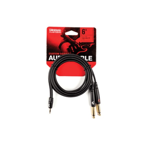 D Addario Custom Series 1 8” to Dual 1 4” Audio Cables Online Sale