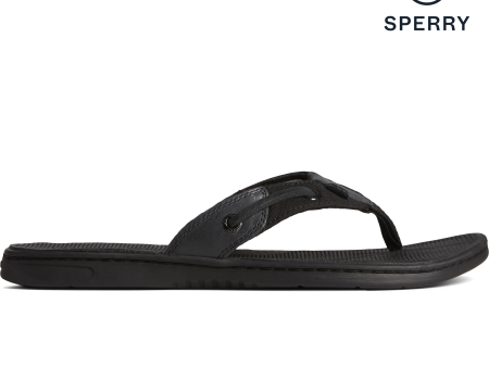 Women s Seafish Iridescent Sparkle Flip Flop - Black (STS88589) Discount