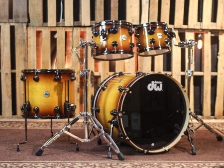 DW Collector s Maple SSC Amber to Tobacco Burst Drum Set - 22,10,12,16 - SO#1313035 Online