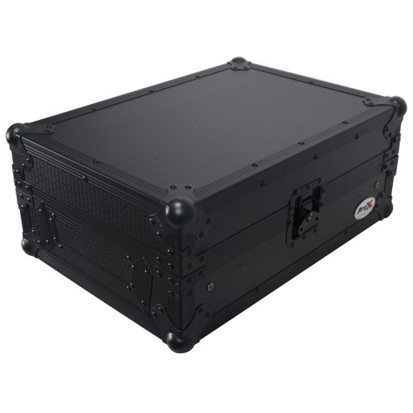 ProX XS-M11LTBL ATA-300 Style Flight Road Case - Fits Pioneer DJM S11   Rane 70   72 MK2 - With Laptop Shelf - Black on Black Sale