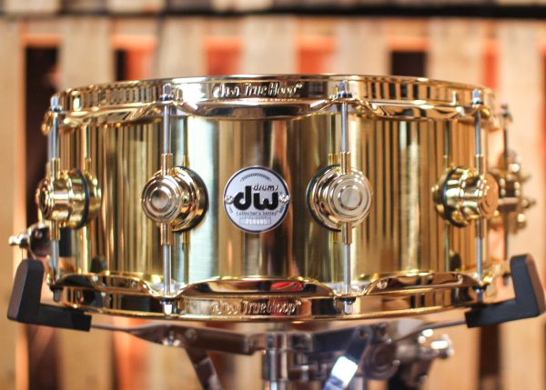 DW 5.5x14 Collector s Bell Brass Snare Drum w  Gold Hardware - DRVN5514SPG on Sale