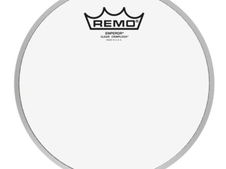 Remo Emperor 8-Inch Clear Crimplock Tenor Drumhead Online now