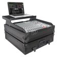 ProX XS-19MIXLTBL 10U Top Mount DJ Mixer Case - 19  Slanted - Pro Audio Equipment Storage - Black On Black For Cheap