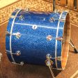 DW Collector s Maple Mahogany Blue Glass Drum Set - 22,10,12,16 - SO#1330546 on Sale