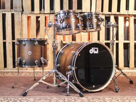 DW Collector s Maple SSC Satin Honey to Ebony Burst Drum Set - 22,10,12,16 - SO#1313031 Fashion